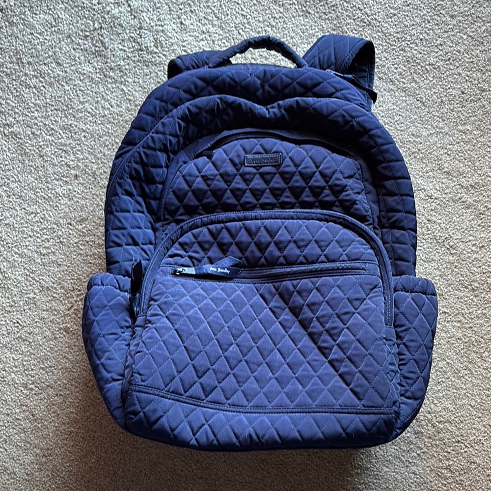 Vera Bradley Navy Quilted Backpack
